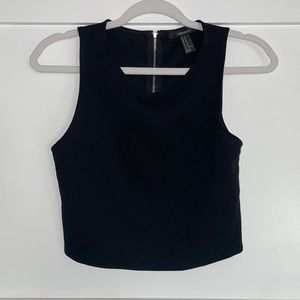 FOREVER 21 cropped zip up tank